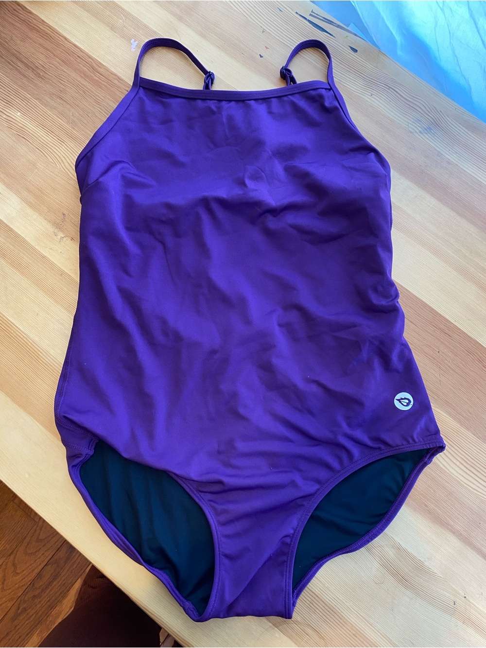 Baleaf Purple Women’s One-Piece Lap Swim Swimsuit Sz 40 14/16 Shelf Bra NWT